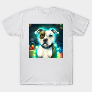 Cute Staffordshire Bull Terrier Drawing T-Shirt